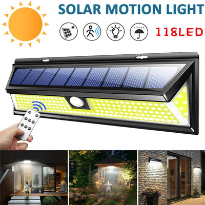LED Solar Powerful Light Outdoor Motion Sensor Wall Light Waterproof