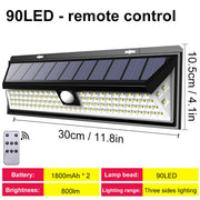 LED Solar Powerful Light Outdoor Motion Sensor Wall Light Waterproof