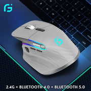 10000dpi Wireless Gaming Mouse 2.4G Bluetooth Rechargeable Colorful Lights