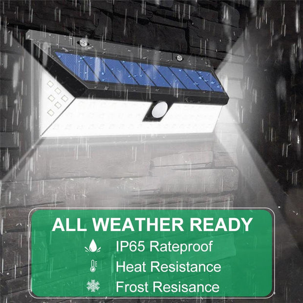 LED Solar Powerful Light Outdoor Motion Sensor Wall Light Waterproof