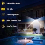 LED Solar Powerful Light Outdoor Motion Sensor Wall Light Waterproof