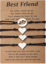 1Set Mother Daughter Bracelets Friendship Rope Chain Bracelet Card Lover