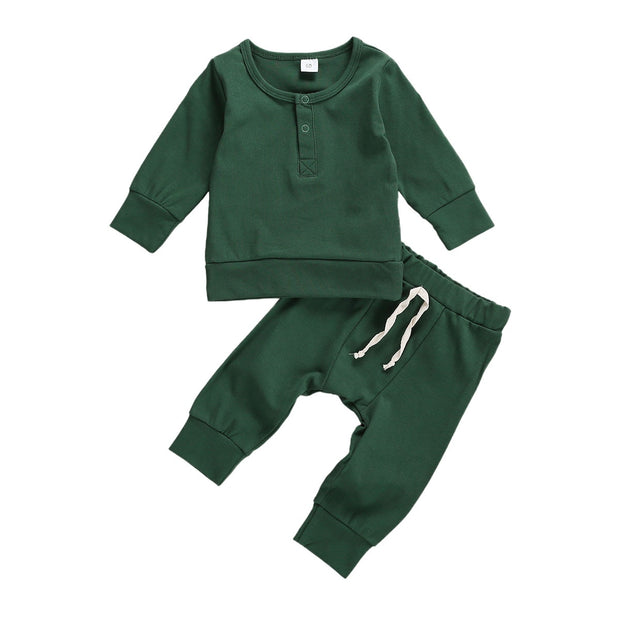 0-18M Toddler Infant Baby Boy Girl Autumn Clothing Set 2Pcs