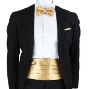 New Fashion Mens Cummerbund Bow Tie Brooch Set