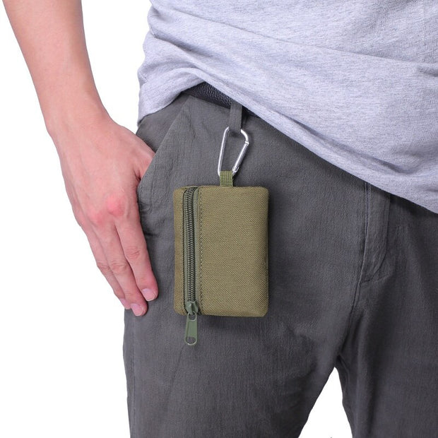 Tactical Key Pouch Wallet Waterproof Portable Travel Zipper Waist Bag For Hiking