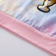 Rainbow Tie-Dyed Sweatshirt +Pants Pajamas Sets Kids Outfit