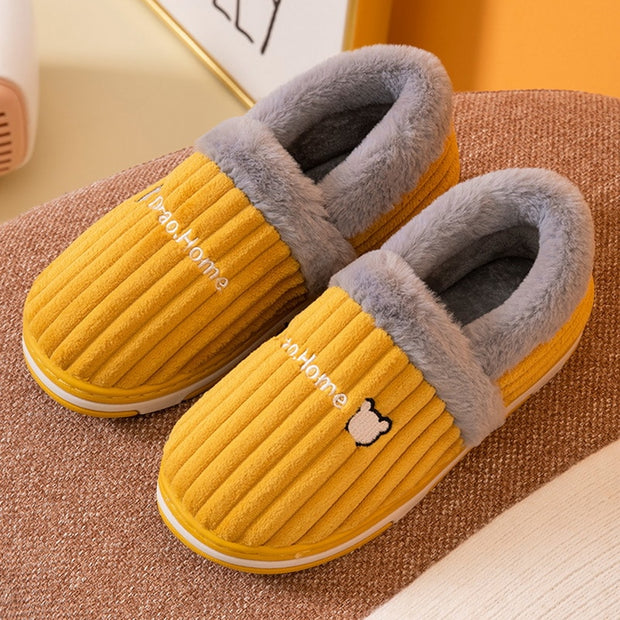 Women Winter Slippers Female Plush Thick Bottom