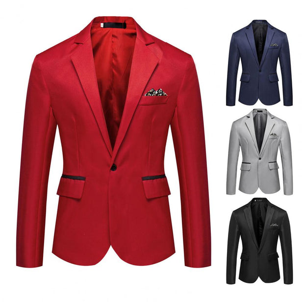 Formal Casual Formal Lapel Suit Coat for Business Men Blazer