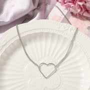 Trendy Pearl Heart Pendant Chain Necklace For Women Butterfly Choker Necklace