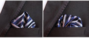 EASY.H Luxury 25*25CM  Vintage Floral Paisley Silk Hanky Pocket Square