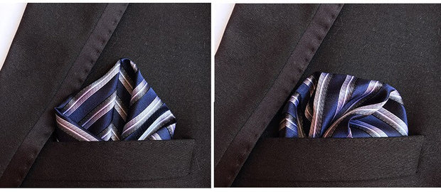 EASY.H Luxury 25*25CM  Vintage Floral Paisley Silk Hanky Pocket Square