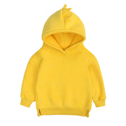 New Fashion Baby Boys Girls Clothes Solid Color Pullover Hooded