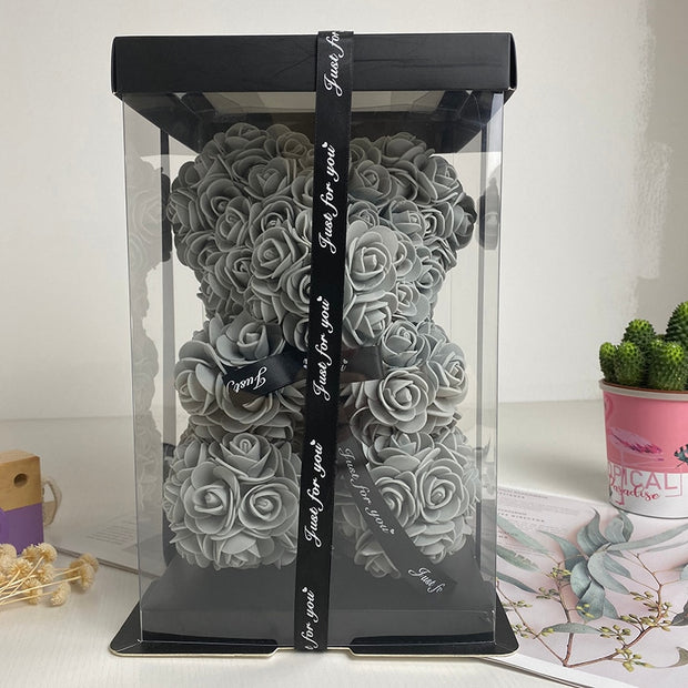 Romantic Valentine Day Creative Eternal Flower Rose Bear Christmas Gif