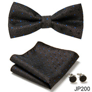 New Paisley  Bow Tie for men Wedding Bowtie Handkerchief Cufflink Set