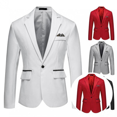 Formal Casual Formal Lapel Suit Coat for Business Men Blazer