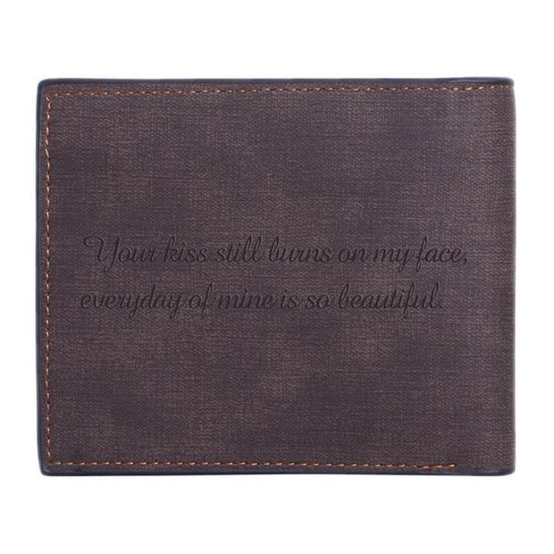 Personality  Picture Wallet Casual Short Customized Rfid Bifold PU Leather
