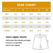 Casual Shorts 100% Cotton High Quality Zipper