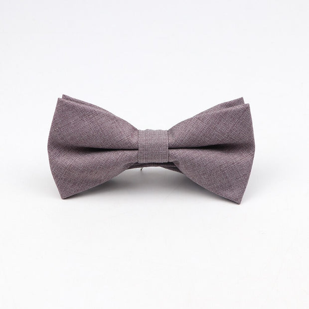 Soft Polyester Solid 15 Colors Father-son Bowtie Set
