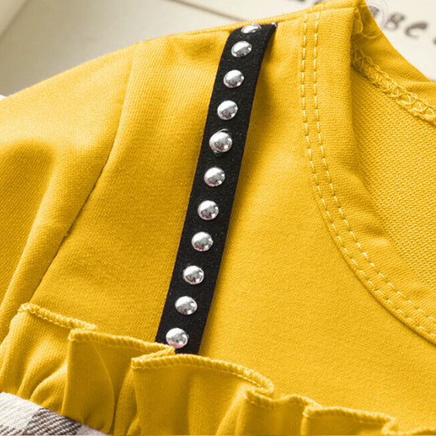 Girls Clothes Autumn Toddler Baby Kids Girls Ruched Ruffles