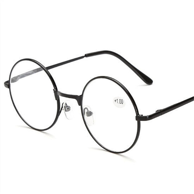 Retro Metal Round Frame Reading Glasses Women Men Presbyopic Eyeglasses