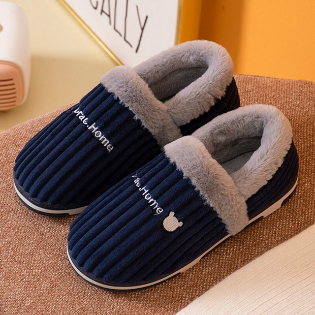 Women Winter Slippers Female Plush Thick Bottom