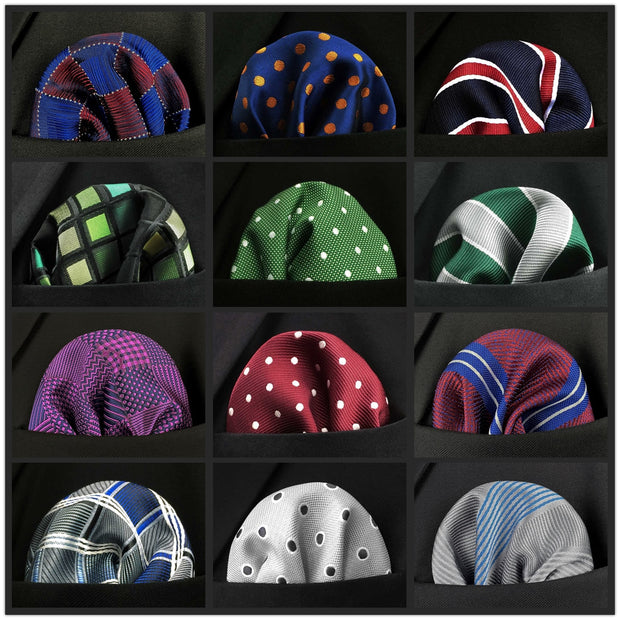 Colorful Dots Crimson Business Multicolor Pocket Square Mens Classic