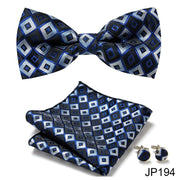 New Paisley  Bow Tie for men Wedding Bowtie Handkerchief Cufflink Set