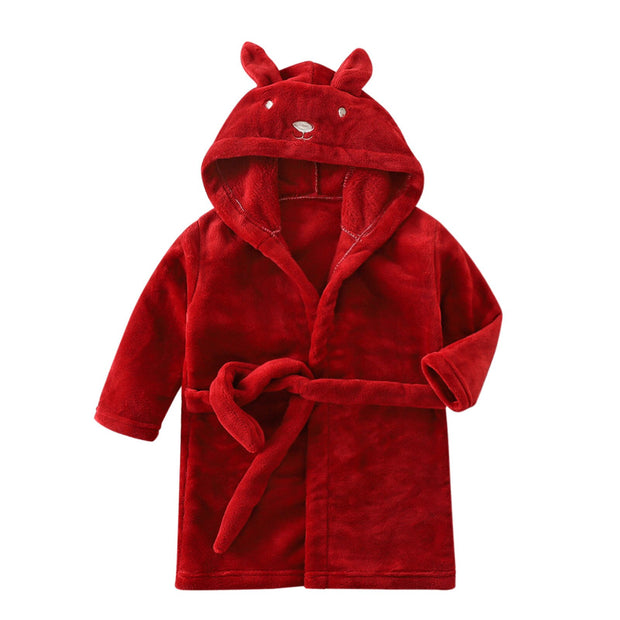 1-12 Years Children Bath Robes Flannel Winter Kids Sleepwear Robe Infant