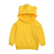 New Fashion Baby Boys Girls Clothes Solid Color Pullover Hooded