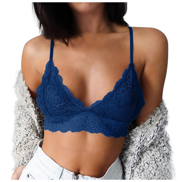 Summer Women Lace Sexy V-Neck Top Sleeveless Solid Adjusted-straps