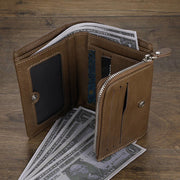 Direct sales Custom Photo Wallet Men Thin Section Buckle Leather
