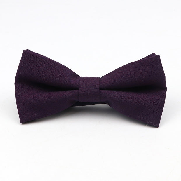 Soft Polyester Solid 15 Colors Father-son Bowtie Set
