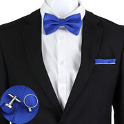 Butterfly Hanky Cufflinks Tassel Brooch Polyester Jacquard Woven Bowtie