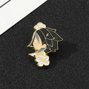 Genshin Impact Tartaglia Qiqi Sucrose Klee Lumine Cute Character Cosplay Brooch