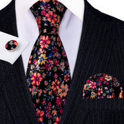 New Necktie Gravata Neckwear Barry.Wang Fashion Hanky Cufflink Set Ties