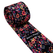 Tie Set Silk Jacquard Floral Necktie Wedding Business Handkerchief Cufflinks Tie