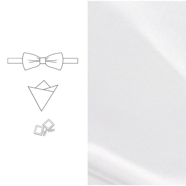 Men Bowtie Cufflinks Cravat Set Solid Butterfly Ties