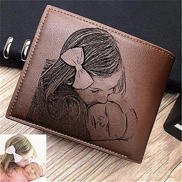 Custom Wallets Men High Quality PU Leather for Him Engraved Wallet