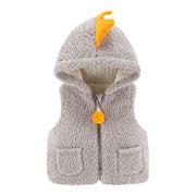 Toddler Baby Girls Boys Vest Kids Warm Clothes Solid Outdoor Fleece Waistcoat