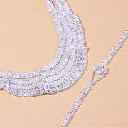 Stonefans Fashion Multilayer Rhinestone Collar Necklace Set for Women