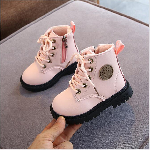 2020 Autumn/Winter Children Boots Boys Girls Leather Boots