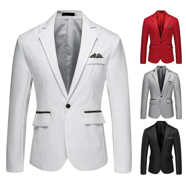 Formal Casual Formal Lapel Suit Coat for Business Men Blazer