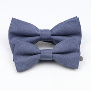 Soft Polyester Solid 15 Colors Father-son Bowtie Set