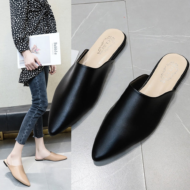 Pointed Toe Flat Slippers spring summer outdoorshoes woman