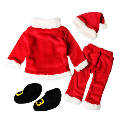 4PCS Baby Boy Red Newborn Clothing Sets Kids Clot Christmas 2022