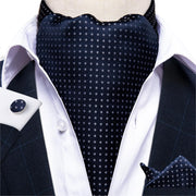 Luxury Men&#39;s Vintage Paisley Floral Formal Cravat Ascot Tie Self British Style