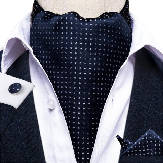 Luxury Men&#39;s Vintage Paisley Floral Formal Cravat Ascot Tie Self British Style