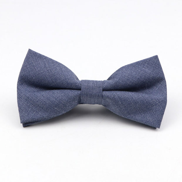 Soft Polyester Solid 15 Colors Father-son Bowtie Set