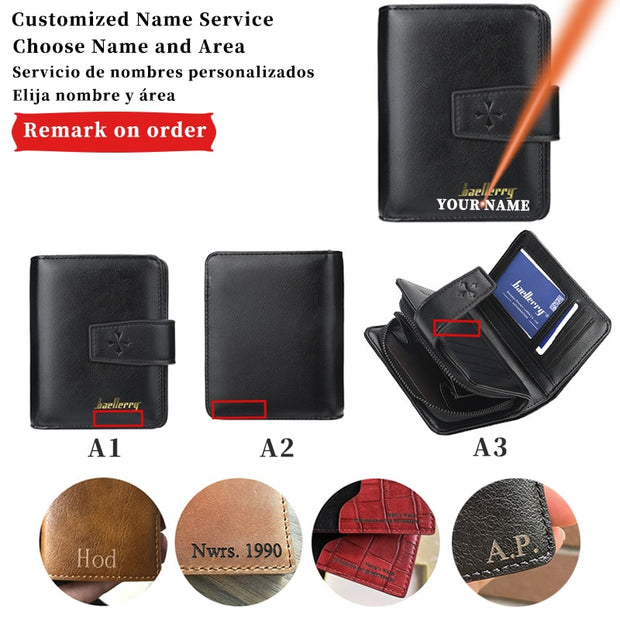 Zipper Card Holder High Quality Fashion Male Purse New PU Leather Coin Holder