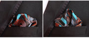 EASY.H Luxury 25*25CM  Vintage Floral Paisley Silk Hanky Pocket Square